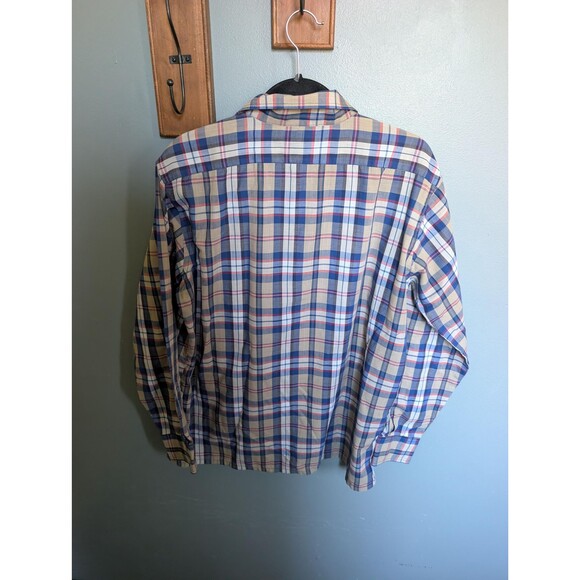 Vintage Blue Plaid Long Sleeve Button Up Shirt Size L by Arrow Sport - Picture 2 of 9